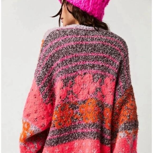 Free People Gather Me Close Multicolor Knit Cardigan size XS - Picture 3 of 11